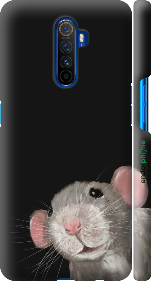 3D пластиковий матовий чехол The Peeking Rat для Realme X2 Pro - 6442m-1866 изображение 