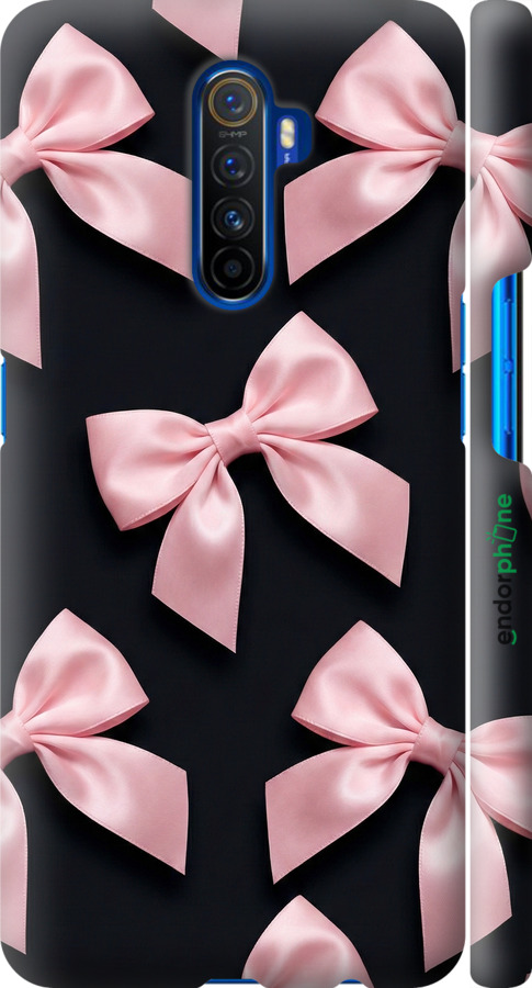 3D пластиковый матовый чехол Coquette Ribbons Dark Coquette для Realme X2 Pro - 6767m-1866 изображение 