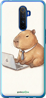 Силиконовый чехол 'Funny Capybara CEO Working' для Realme X2 Pro изображение 1