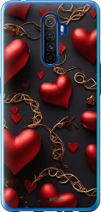 2D пластиковий чехол Сердечки для Realme X2 Pro - 5831t-1866 изображение 