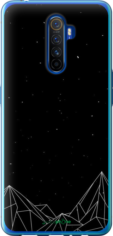 Силіконовий чехол Чорно білі абстрактні гори для Realme X2 Pro - 6437u-1866 изображение 