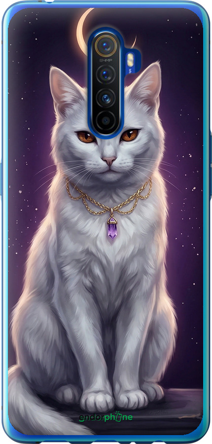 Силіконовий чехол Mystic White Cat Gothic Dark Purple Gold для Realme X2 Pro - 6805u-1866 изображение 