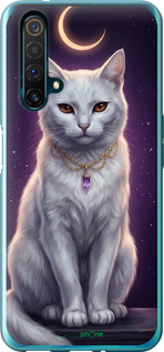 Силиконовый чехол Mystic White Cat Gothic Dark Purple Gold для Realme X50 - 6805u-1894 изображение 
