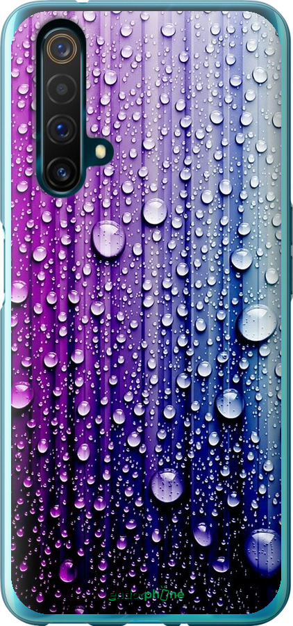 

Силіконовий чохол "Краплини води" для Realme X50, Синій