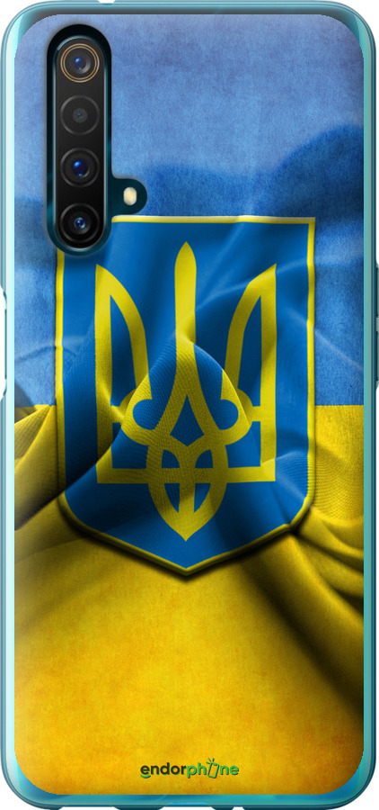 

Силіконовий чохол "Прапор та герб України" для Realme X50, Блакитний