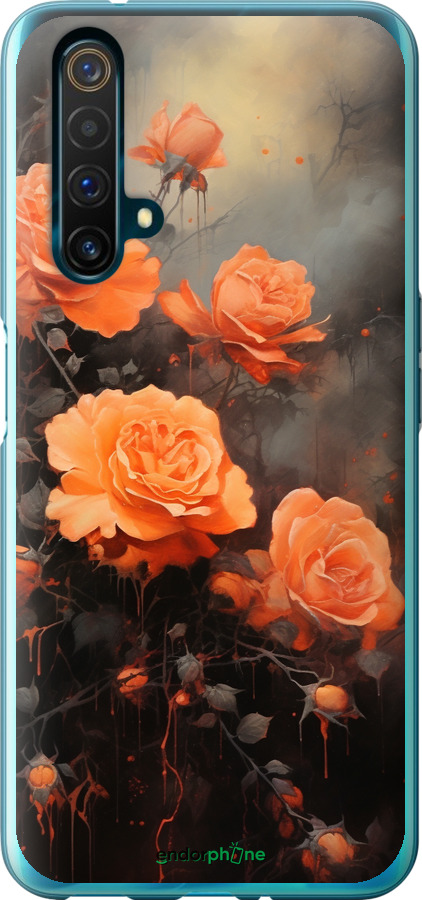 Силиконовый чехол Оранжевые розы для Realme X50 - 5944u-1894 изображение 