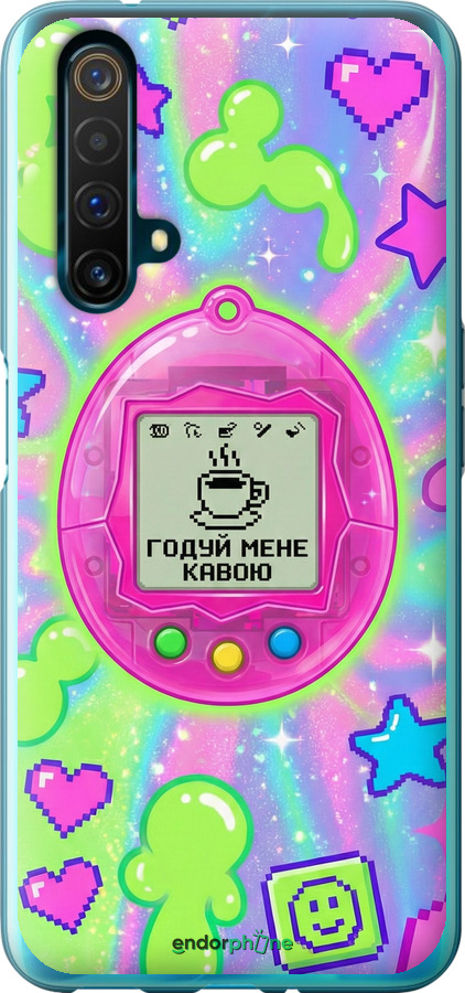 Силіконовий чехол Y2K Aesthetic Retro Pet: Годуй мене кавою для Realme X50 - 6784u-1894 изображение 