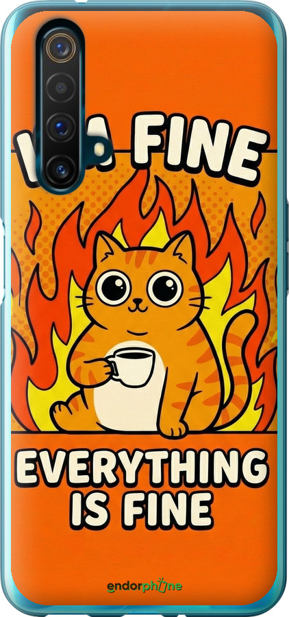 Силиконовый чехол Funny Cat для Realme X50 - 6786u-1894 изображение 