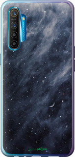 Силиконовый чехол Голубые облака, Голубая луна для Realme XT - 6398u-1868 изображение 