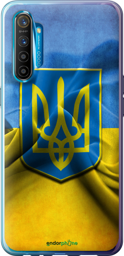 

Силіконовий чохол "Прапор та герб України" для Realme XT, Блакитний