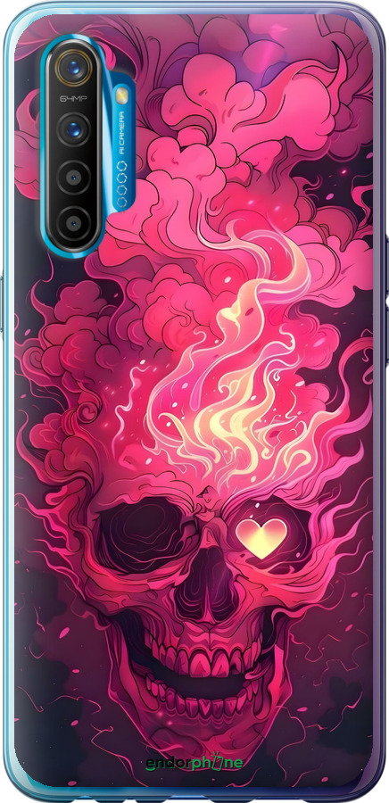 2D пластиковый чехол Череп арт для Realme XT - 6385t-1868 изображение 