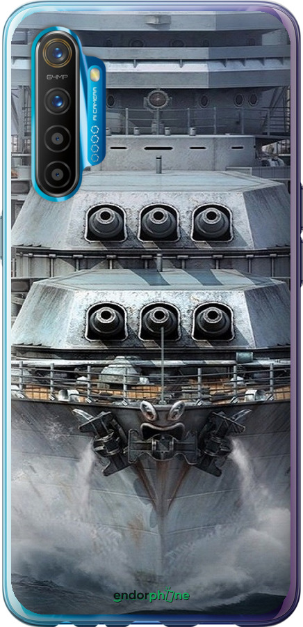 2D пластиковый чехол Линкор, world of tanks, wargaming, военный корабль для Realme XT - 6453t-1868 изображение 