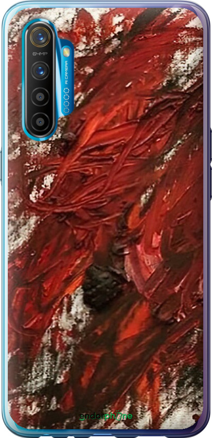 2D пластиковый чехол Абстрактная композиция в красных тонах для Realme XT - 6541t-1868 изображение 
