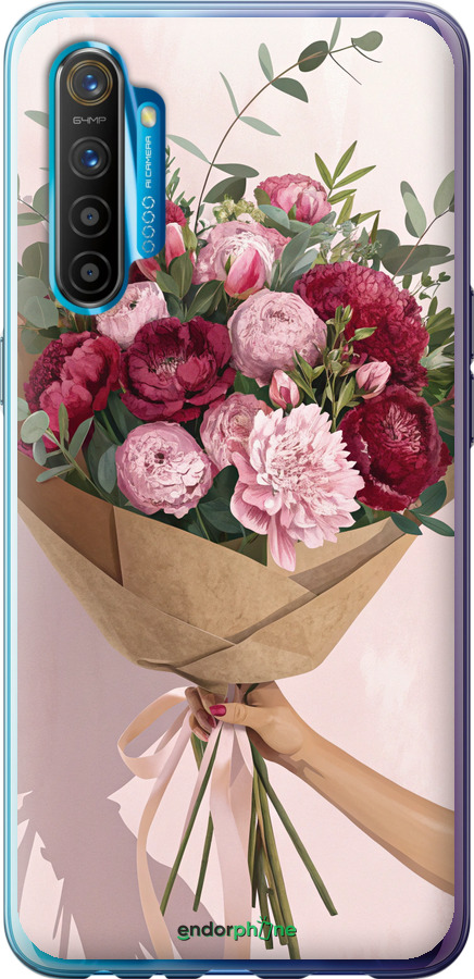Силіконовий чехол Півонії 1 для Realme XT - 6705u-1868 изображение 