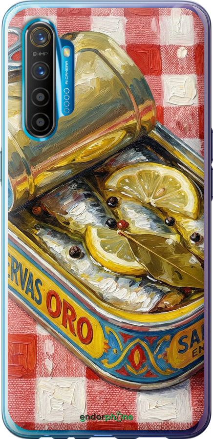 Силиконовый чехол Vintage Sardine Tin Phone для Realme XT - 6772u-1868 изображение 