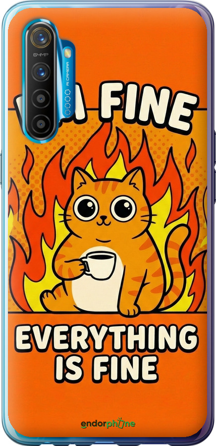 Силіконовий чехол Funny Cat для Realme XT - 6786u-1868 изображение 