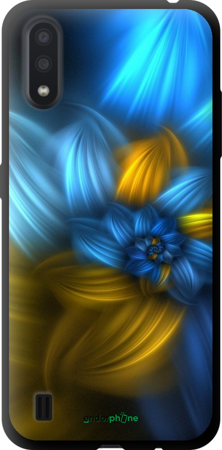 

TPU чорний чохол "Візерунок 46" для Samsung Galaxy A01 A015F, Синій
