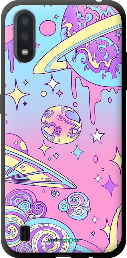 TPU чехол Рожева галактика для Samsung Galaxy A01 A015F - 4146b-1842 изображение 