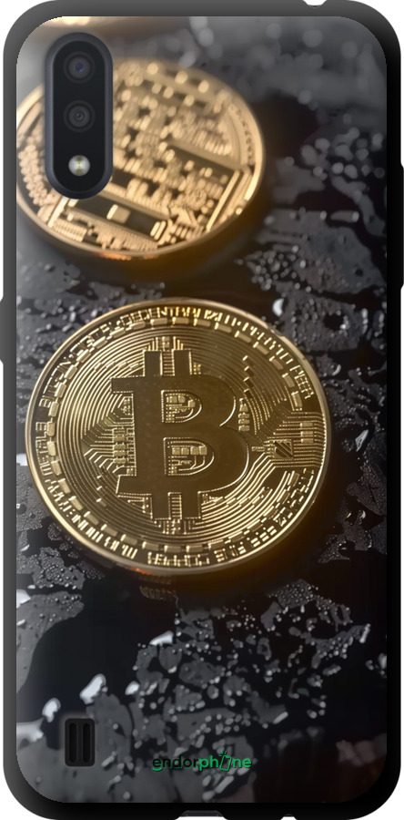 TPU чехол Вулканійчний Bitcoin для Samsung Galaxy A01 A015F - 6092b-1842 изображение 