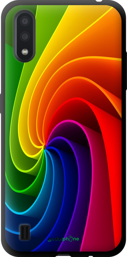 TPU чехол Райдужний вихор для Samsung Galaxy A01 A015F - 747b-1842 изображение 