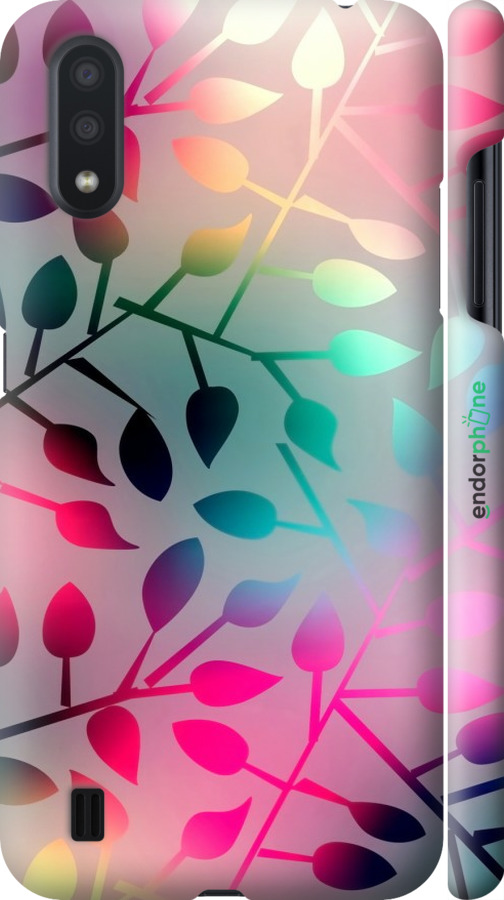 

3D пластиковий матовий чохол "Листя" для Samsung Galaxy A01 A015F