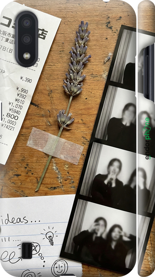 3D пластиковый матовый чехол Aesthetic Scrapbook Collage для Samsung Galaxy A01 A015F - 6773m-1842 изображение 