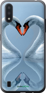 2D пластиковий чехол Лебеді для Samsung Galaxy A01 A015F - 6007t-1842 изображение 