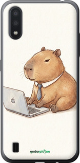 2D пластиковый чехол Funny Capybara CEO Working для Samsung Galaxy A01 A015F - 6777t-1842 изображение 