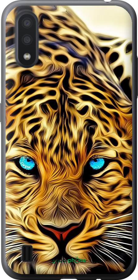 2D пластиковый чехол Леопард для Samsung Galaxy A01 A015F - 6611t-1842 изображение 