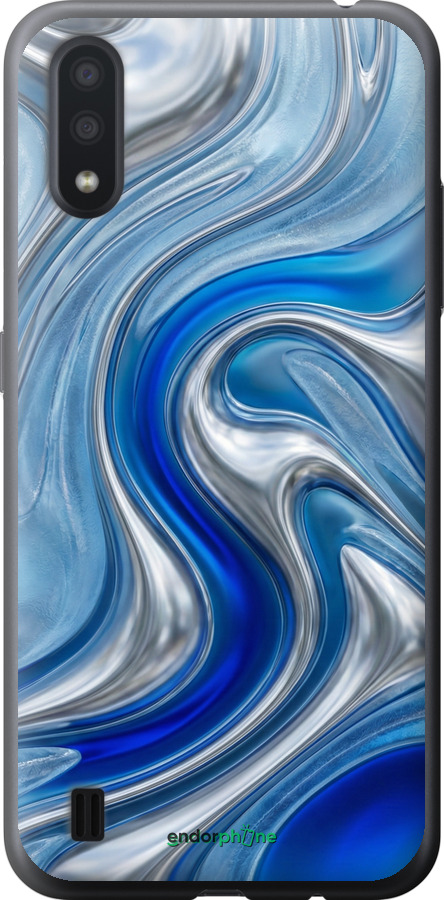 2D пластиковий чехол Liquid Chrome для Samsung Galaxy A01 A015F - 6781t-1842 изображение 