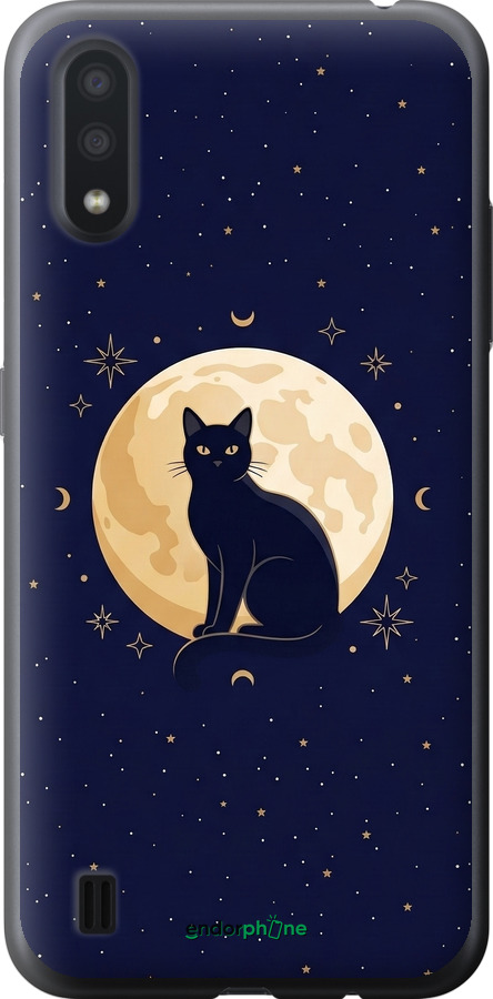 2D пластиковий чехол Cute Cat Celestial/Witchy для Samsung Galaxy A01 A015F - 6787t-1842 изображение 