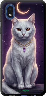 TPU чехол Mystic White Cat Gothic Dark Purple Gold для Samsung Galaxy A01 Core A013F - 6805b-2065 изображение 