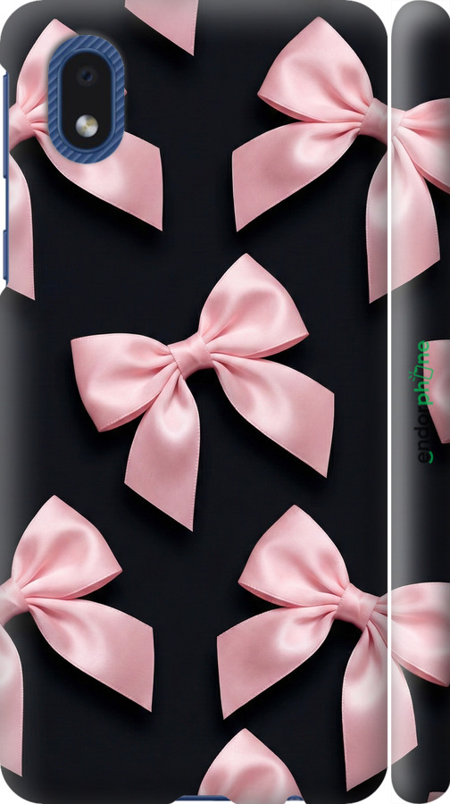 3D пластиковый матовый чехол Coquette Ribbons Dark Coquette для Samsung Galaxy A01 Core A013F - 6767m-2065 изображение 