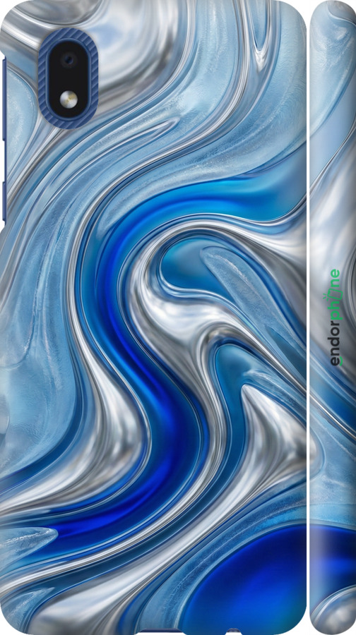 3D пластиковый матовый чехол Liquid Chrome для Samsung Galaxy A01 Core A013F - 6781m-2065 изображение 