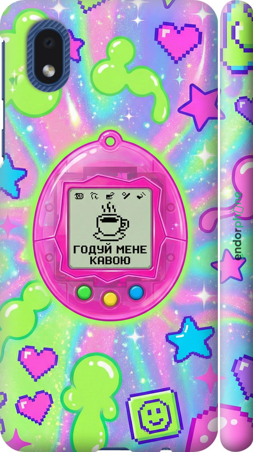 3D пластиковый матовый чехол Y2K Aesthetic Retro Pet: Годуй мене кавою для Samsung Galaxy A01 Core A013F - 6784m-2065 изображение 