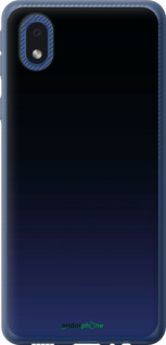 Силіконовий чехол Градієнт у темно-синьому стилі для Samsung Galaxy A01 Core A013F - 6542u-2065 изображение 