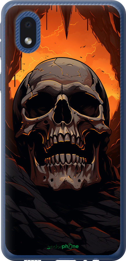 Силиконовый чехол Череп в пещере для Samsung Galaxy A01 Core A013F - 5959u-2065 изображение 