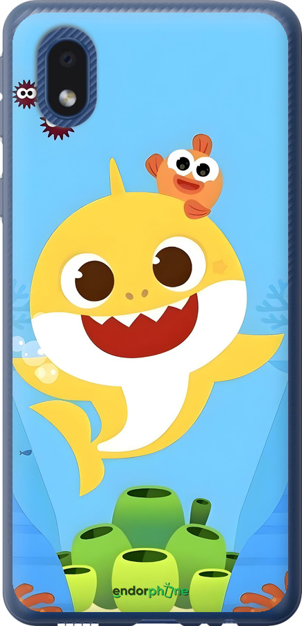 Силиконовый чехол Бейби Шарк для Samsung Galaxy A01 Core A013F - 6303u-2065 изображение 