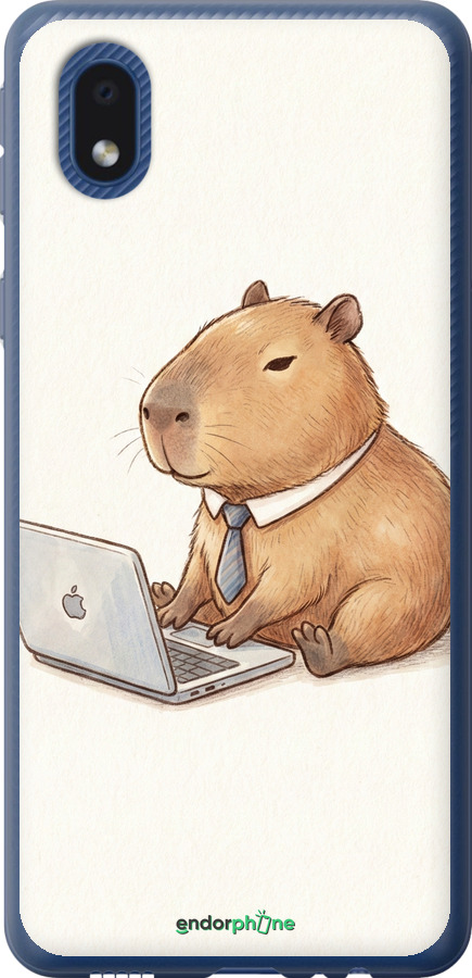 Силіконовий чехол Funny Capybara CEO Working для Samsung Galaxy A01 Core A013F - 6777u-2065 изображение 