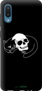 TPU чехол С изображением кота и черепа для Samsung Galaxy A02 A022G - 6491b-2260 изображение 