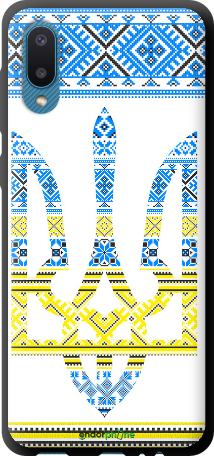TPU чехол Герб - вышиванка желто-голубая для Samsung Galaxy A02 A022G - 1197b-2260 изображение 
