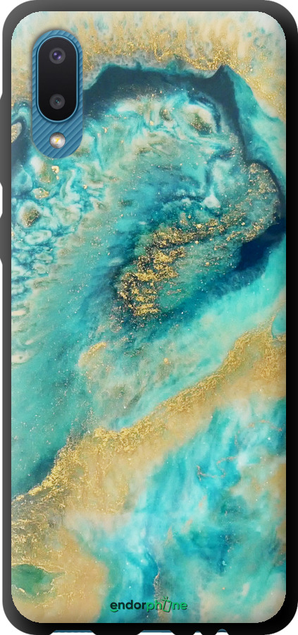 TPU чехол Green marble для Samsung Galaxy A02 A022G - 4365b-2260 изображение 