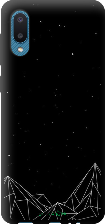 TPU чехол Черно белые абстрактные горы для Samsung Galaxy A02 A022G - 6437b-2260 изображение 