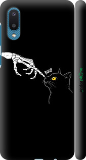 3D пластиковый матовый чехол Кошка для Samsung Galaxy A02 A022G - 6505m-2260 изображение 