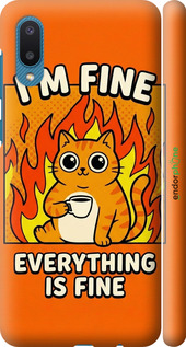 3D пластиковый матовый чехол 'Funny Cat' для Samsung Galaxy A02 A022G изображение 5