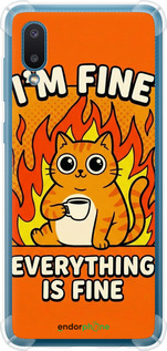 Силикон с усиленными углами чехол 'Funny Cat' для Samsung Galaxy A02 A022G изображение 5