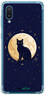 Силикон с усиленными углами чехол 'Cute Cat Celestial/Witchy' для Samsung Galaxy A02 A022G изображение 3