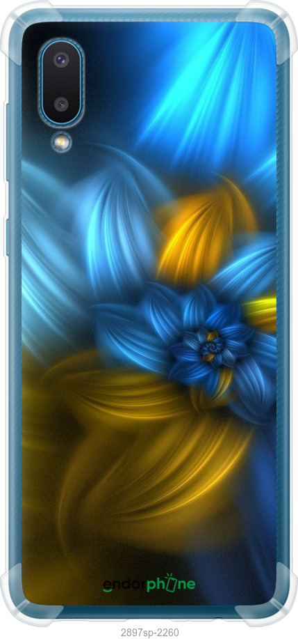 

Силіконовий протиударний с посиленими кутами чохол "Візерунок 46" для Samsung Galaxy A02 A022G, Синій