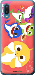 2D пластиковый чехол Бейби Шаркс для Samsung Galaxy A02 A022G - 6305t-2260 изображение 