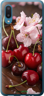 Силіконовий чехол Вишня у шоколаді для Samsung Galaxy A02 A022G - 6698u-2260 изображение 